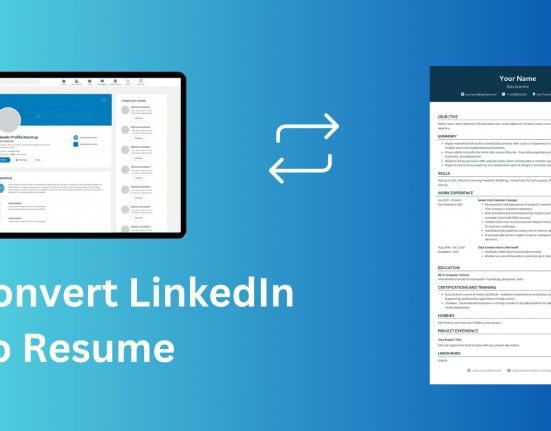 create resume from linkedin profile