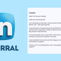 how to ask for referral on linkedin with template