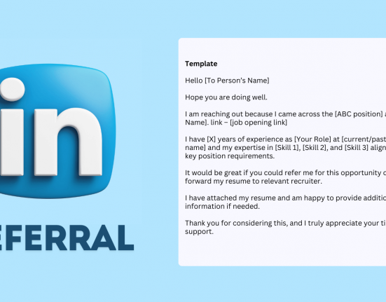 how to ask for referral on linkedin with template