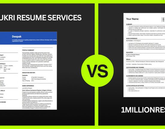 naukri resume service alternative - 1millionresume