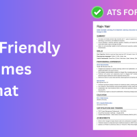 This image is showing us about ATS Friendly resumes format