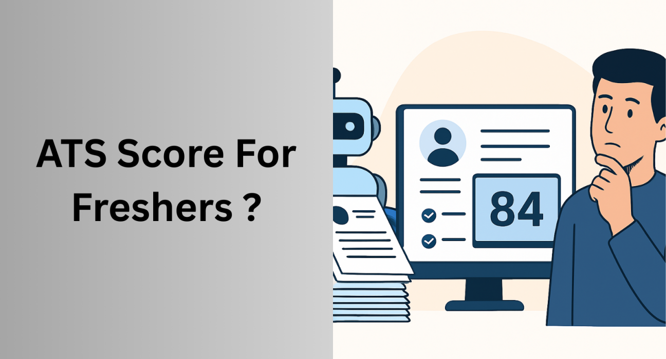 This image is showing about do ATS score matters for freshers?