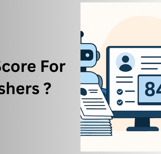 This image is showing about do ATS score matters for freshers?