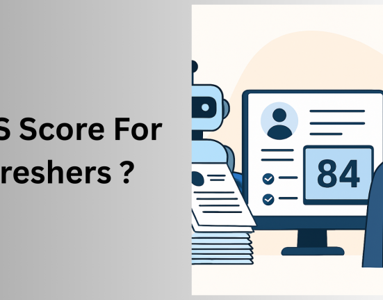 This image is showing about do ATS score matters for freshers?