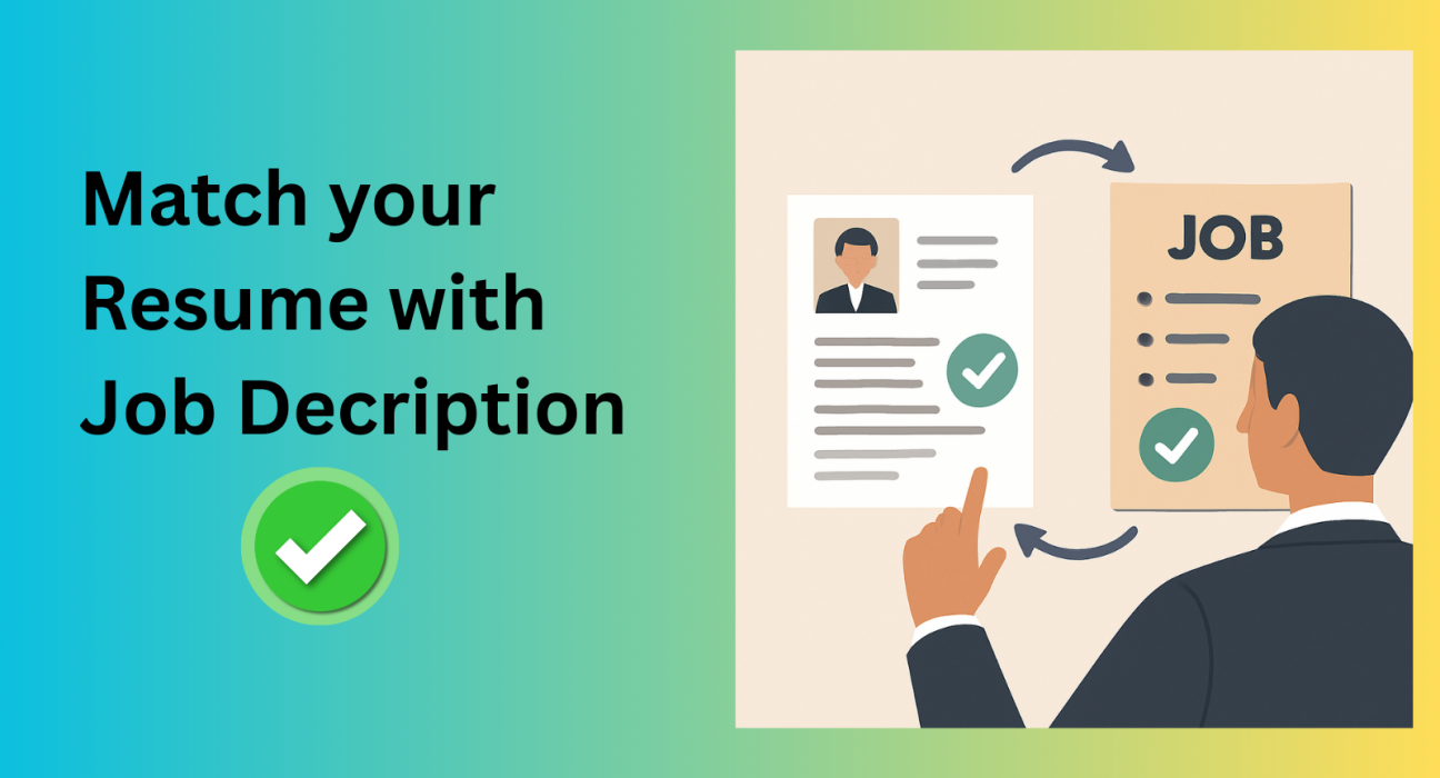 This image is showing about match your resume with job description.
