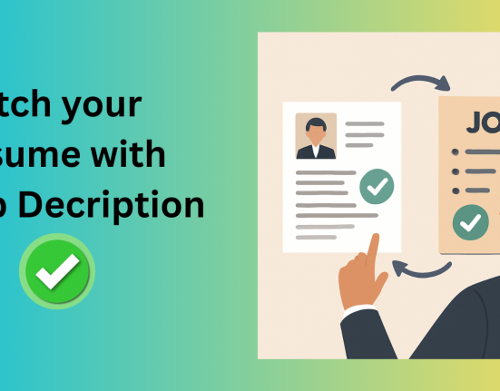 This image is showing about match your resume with job description.
