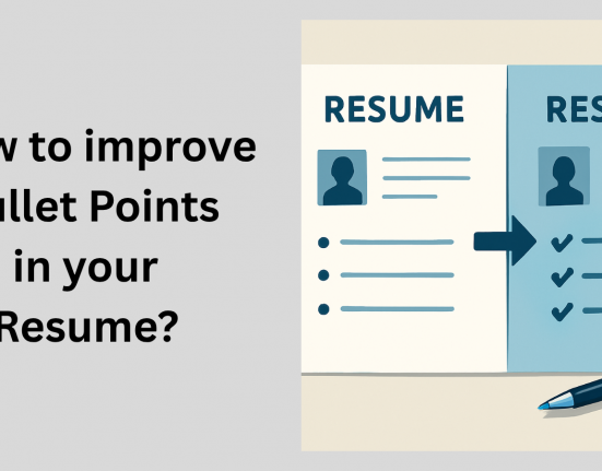 This image is showing about how you can improve bullet points in your resume.