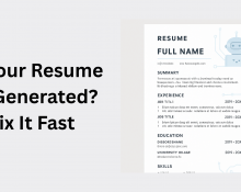 this image is showing about wo can fix our AI generated resume