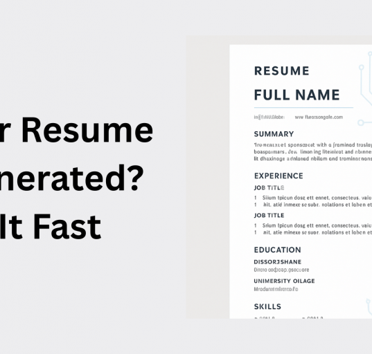 this image is showing about wo can fix our AI generated resume