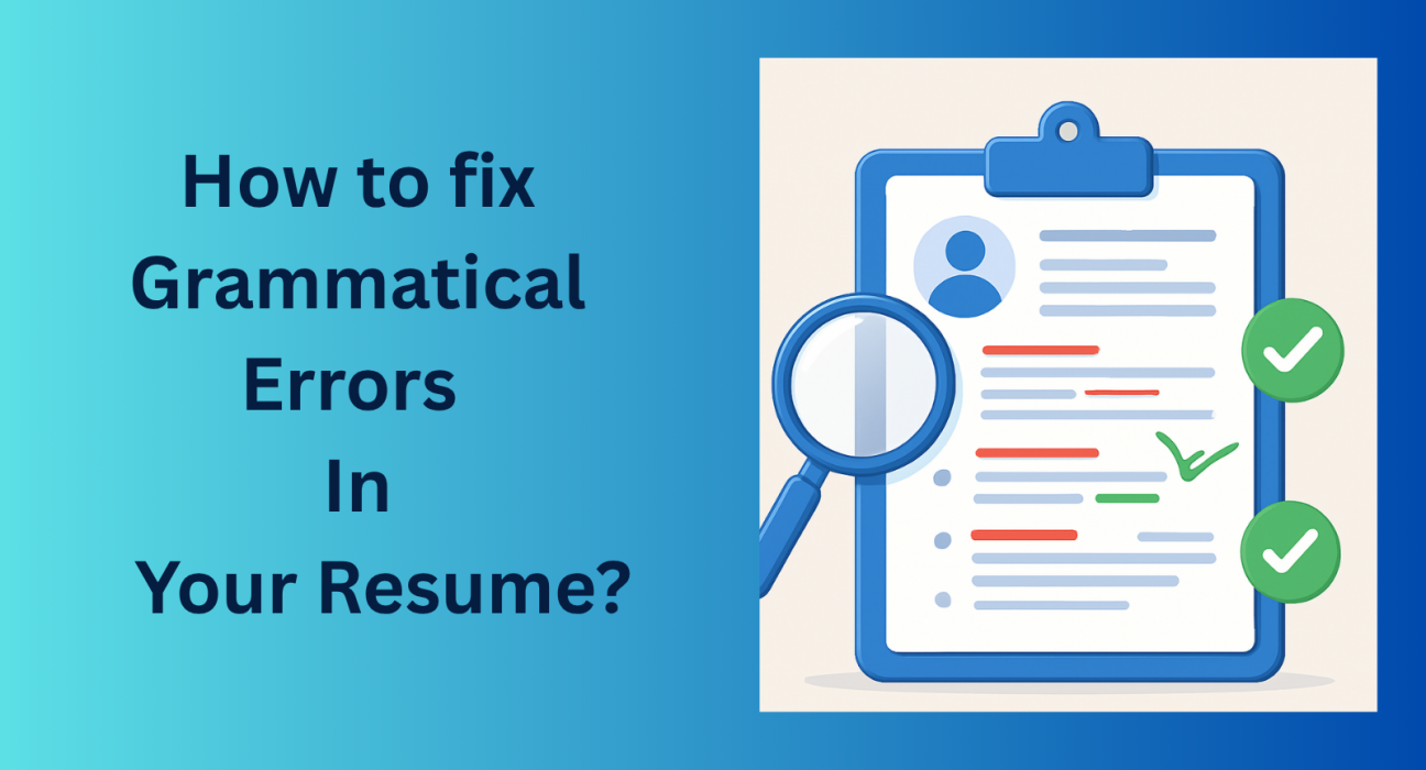 This image is showing how you can fix grammatical errors in your resume