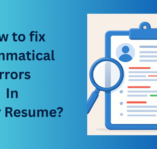 This image is showing how you can fix grammatical errors in your resume