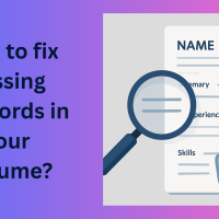 this image is showing about how we can fix missing keywords in the resume.
