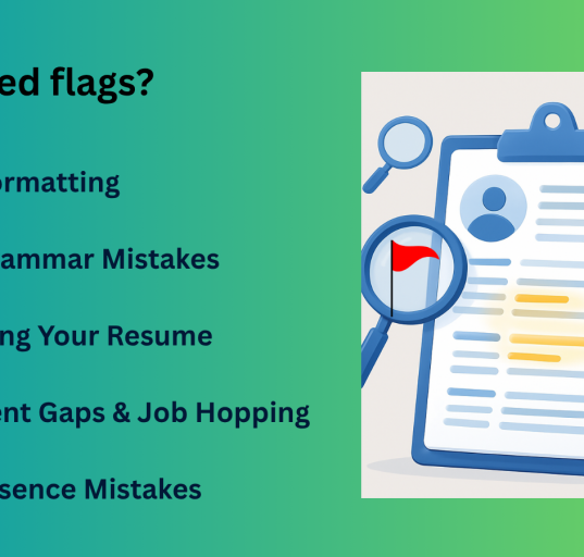This image is showing reds flags of resume which recruiters notice instantly.