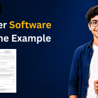 This image is showing Fresher Software Resume Examples.