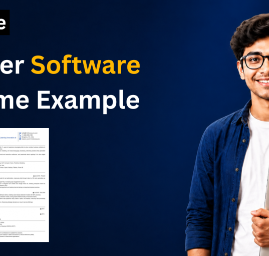 This image is showing Fresher Software Resume Examples.
