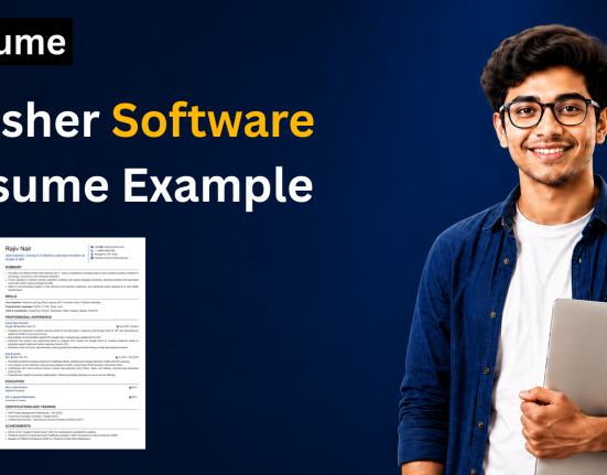This image is showing Fresher Software Resume Examples.