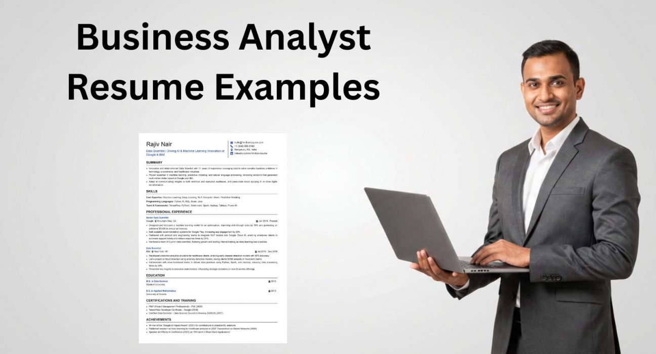 This image is showing Business Analyst Resume Example Blog feature image.
