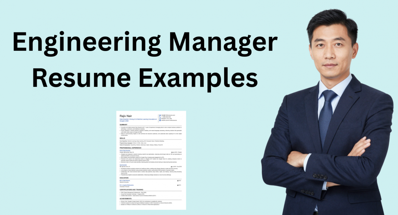This image is showing Engineering Manager Resume Example Blog Featured image.