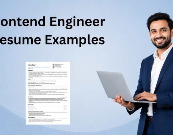 This image is showing Frontend Engineer resume example blog feature image.