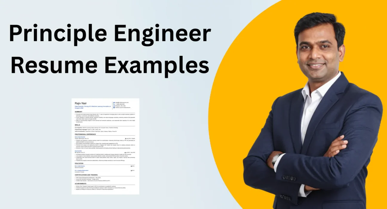 This image is showing Principle Engineer Resume Example Blog Featured Image.