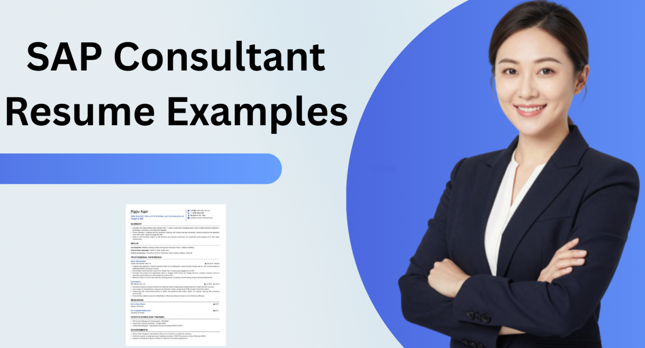 This image is showing SAP Consultant Resume Example image
