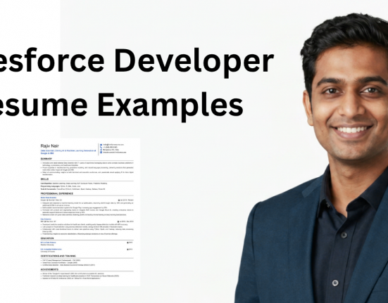 This image is showing Salesforce Developer Resume Example Blog Featured image