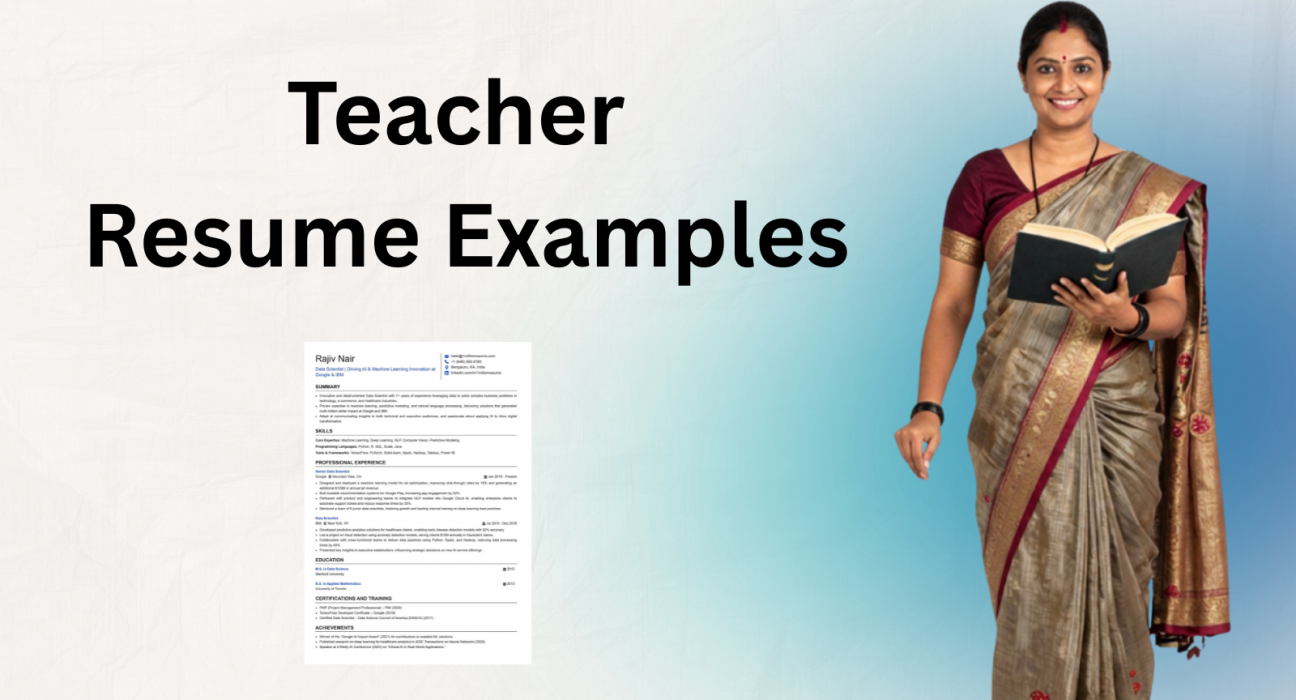 This image is showing Teacher Resume Examples Blog Featured Image.