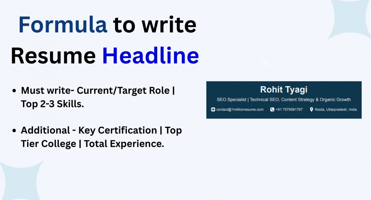 This image is showing Resume Headline Blog featured image.
