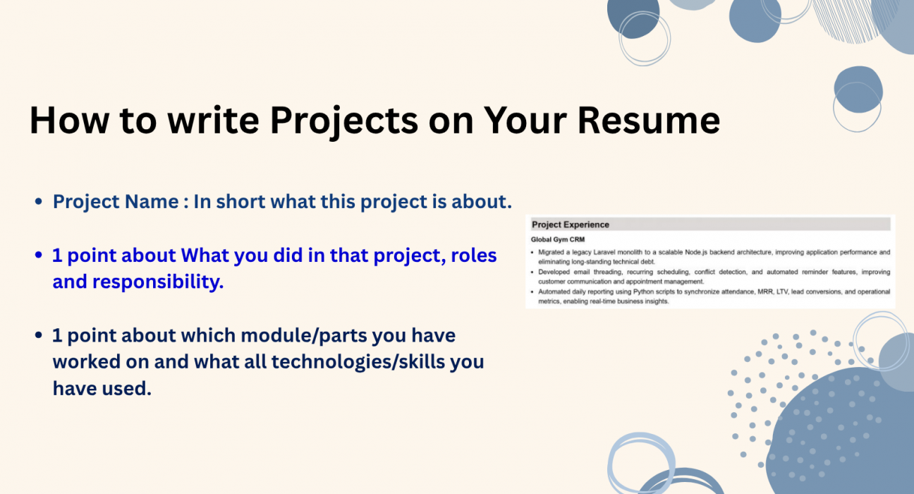 This image is showing Resume Projects Section guide blog featured image