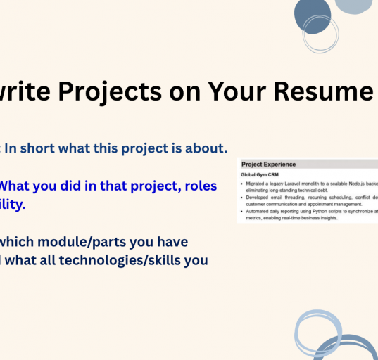 This image is showing Resume Projects Section guide blog featured image